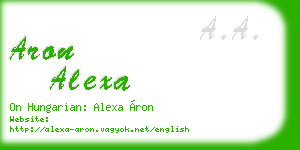aron alexa business card