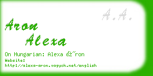 aron alexa business card